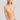 Front view of HANRO Cotton Soft Cup Bra in nude color with wireless molded cups in breathable Pima cotton
