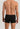 Back view of the HANRO Cotton Superior Boxer Brief featuring a longer leg and smooth fit in black.