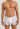 HANRO Cotton Superior Boxer Brief for men with a slim fit and contoured pouch in white.
