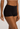 HANRO Touch Feeling black boyleg panty with high rise, full coverage, seamless sides, and soft microfiber for everyday comfort.