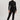Model wearing Hanro Woolen Silk Long Leg in black with matching turtleneck