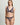 Woman wearing I.D. Sarrieri Blooming Desire navy lace thong, front view