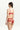Back view of red lace balconette bra showing adjustable straps and scalloped brief edge