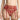 Close-up of red floral lace suspender belt with adjustable garter straps and metal clips
