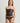 Strapless black lace bustier with boned corset seaming, worn with matching lace brief