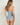 I.D. Sarrieri Royal Jewel Strapless Bustier in ice blue with structured silhouette(back)