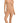 Invisible beige cotton thong with ultra-flat edges and seamless fit, made from soft cotton-elastane blend for a second-skin feel.
