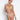 Front view of Lise Charmel Revelation Beauté sheer tulle thong in nude color