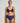 Marie Jo Jereme half-padded plunge bra in Sapphire Blue with checkered texture and flattering demi-cups for lift and comfort.