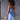 Back view of Marjolaine Betty Silk Satin Slip in Bleu Ciel with adjustable straps and elegant cut