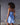 Back view of Marjolaine Betty Silk Satin Slip in Bleu Ciel with adjustable straps and elegant cut