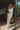 Front view of Marjolaine Carmela Long Dress in Mulberry silk satin with elegant spaghetti straps, in silver and white