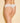 White Cosabella Never Say Never Cutie thong in soft Italian lace, low-rise with scalloped edges, one size, gift-wrapped with bow.