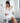 Nora Racerback Chemise in ivory with sheer lace and stretch lace racerback in breathable bamboo fabric
