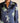 Olivia von Halle Lila Caspian navy silk pajama top with goldfish print and lilac piping