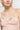 Model wearing Oscalito wool and silk V-neck camisole in beige with satin trim showing neckline and fit