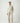 Beige cotton pajama set with black piping and zigzag pocket trim