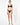 model wearing the Power Lace V-thong by Nueame in black with a V-cut front and lace detail