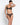 Model wearing Revelation Beauté Full Cup Bra in black by Lise Charmel with sheer tulle and vertical seams