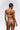 Back view of Sarda Shay mini thong in silver  with sheer mesh back and minimal silhouette