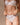 Signature White mid-rise silk thong with delicate French eyelash lace panel for a flattering, elegant silhouette.