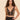 Black embroidered tulle bodysuit with plunging neckline, underwire cups, wide lace straps, and opaque microfiber bottom