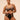 Model wearing Romance full plunge bra embroidered cups and plunging neckline