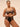 Model wearing Romance full plunge bra embroidered cups and plunging neckline  