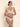 model wearing the Sublime Organza Glam triangle bra in white by Lise Charmel with embroidered cups and plunge neckline