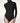 Model wearing Wolford Colorado String Body in black showing roll-neck and smooth exterior finish