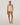 Rose tan forming bodysuit with adjustable straps and molded bust