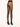 Back view of model wearing Wolford Individual 10 Back Seam Tights in black showing classic back seam and waistband logo