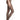 Model wearing Wolford Leo Net Tights in fairy light/black showing animal-inspired pattern and matte finish