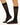 Model wearing Wolford Pure Energy 30 Leg Vitalizer Knee-Highs in black showing semi-transparent gloss and soft comfort band