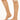 Model wearing Wolford Pure Energy 30 Leg Vitalizer Knee-Highs in gobi showing semi-transparent gloss and soft comfort band