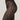 Close-up of Wolford Reptile Net Tights in Dark Wood showing fine recycled ECONYL® yarn and fishnet weave