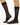 Model wearing Wolford Satin Touch 20 Knee-Highs in black showing sheer finish and comfort band