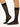 Model wearing Wolford Satin Touch 20 Knee-Highs in black showing sheer finish and comfort band
