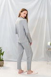 Jolene long pajama set in grey