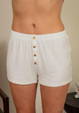 Ribbed shorts in ivory