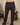 Aspen Dream black ribbed joggers made from breathable bamboo with cuffed hems and side pockets for a flattering, relaxed fit.