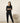 Aspen Dream black cozy joggers with banded cuffs and drawstring waist in breathable bamboo for stylish all-day comfort.