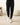 Aspen Dream black cozy joggers with banded cuffs and drawstring waist in breathable bamboo for stylish all-day comfort.