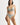 Grey Gita bralette in soft organic Pima cotton with V-wire center, shaping darts, and J-hook back for a wireless, natural fit.